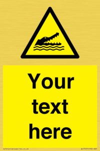 Custom Warning crocodiles, alligators or cayman